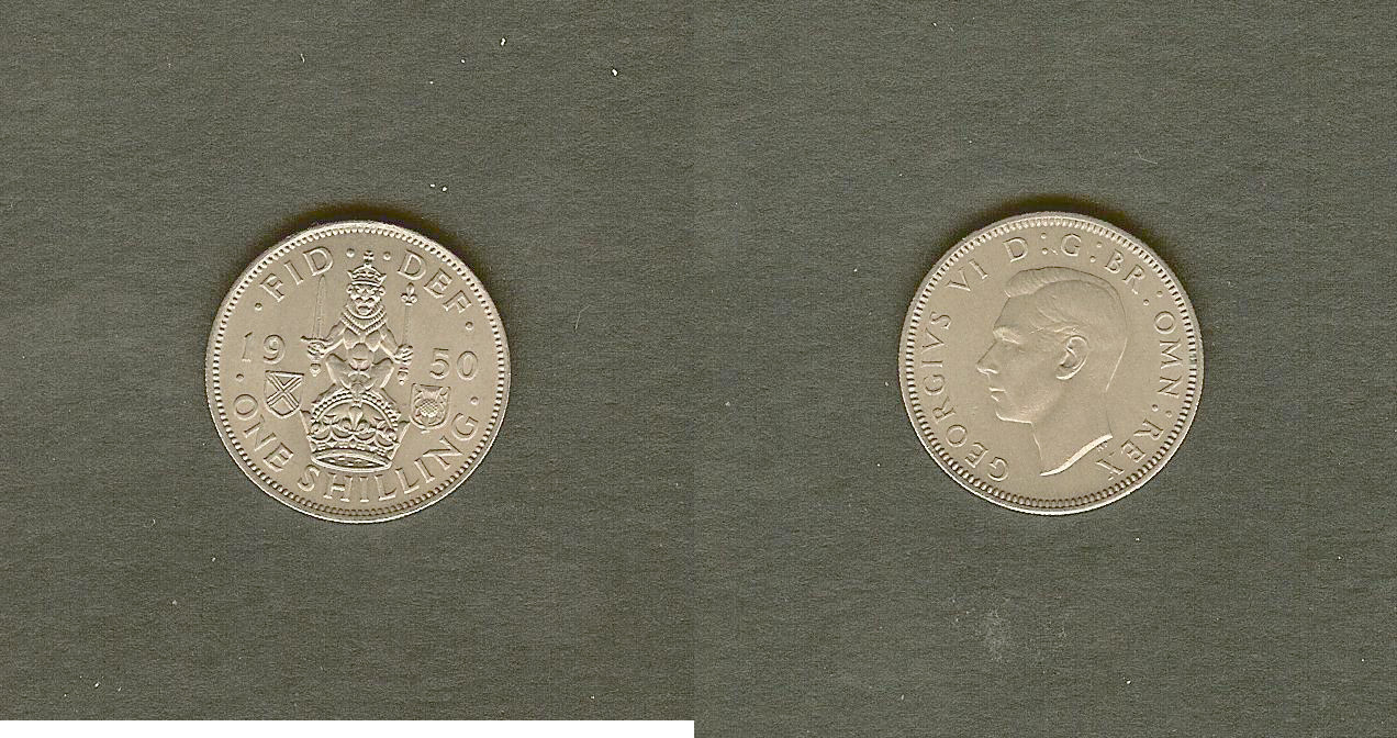 ROYAUME-UNI 1 Shilling Georges VI “Scottish reverse” 1950 SPL